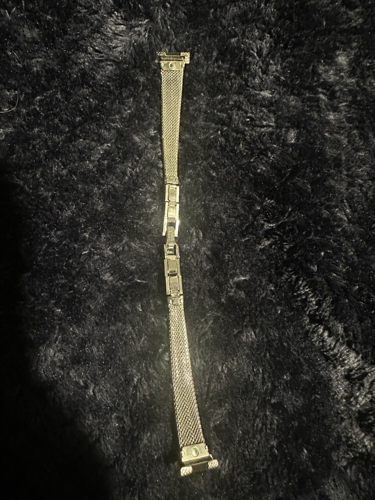 Silver Metal Milanese Mesh Wristwatch Band Bracelet