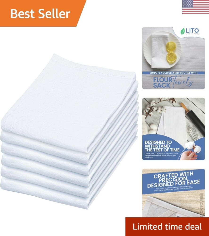 Seasonal Baking Bread Proofing Linen Cover - Quick-Dry Kitchen Towels, Pack of 6-image