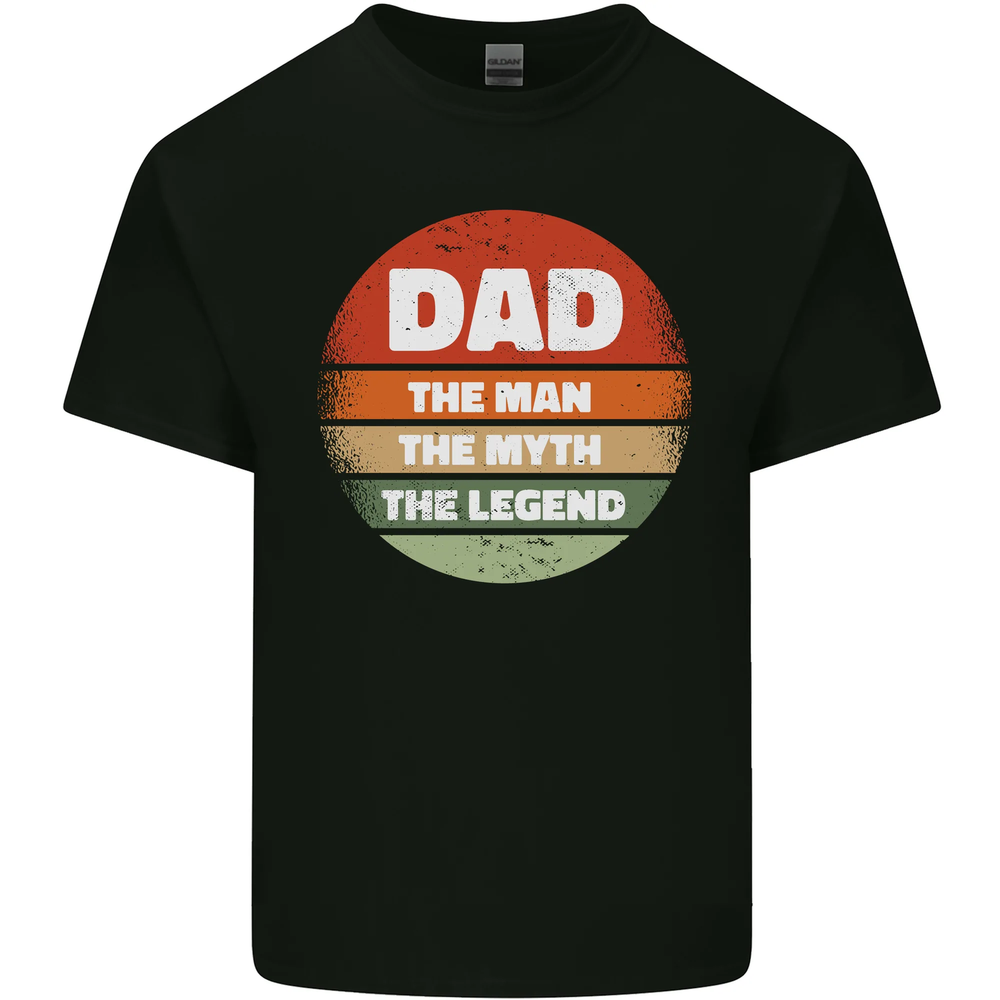Fathers Day Dad the Man Myth Legend Funny Mens Cotton T-Shirt Tee Top-image