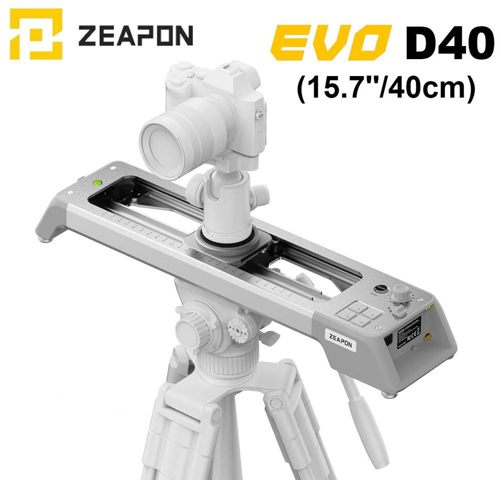 ZEAPON EVO D40 Motorized Camera Video Slider 125° Panorama Rotating 15.7''/40cm