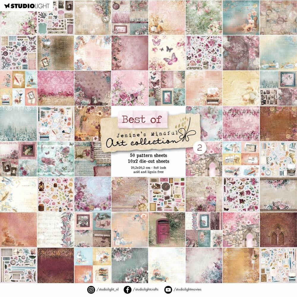 70/pkg Jenine's Mindful Art Collection Studio Light 8x8 Paper Block