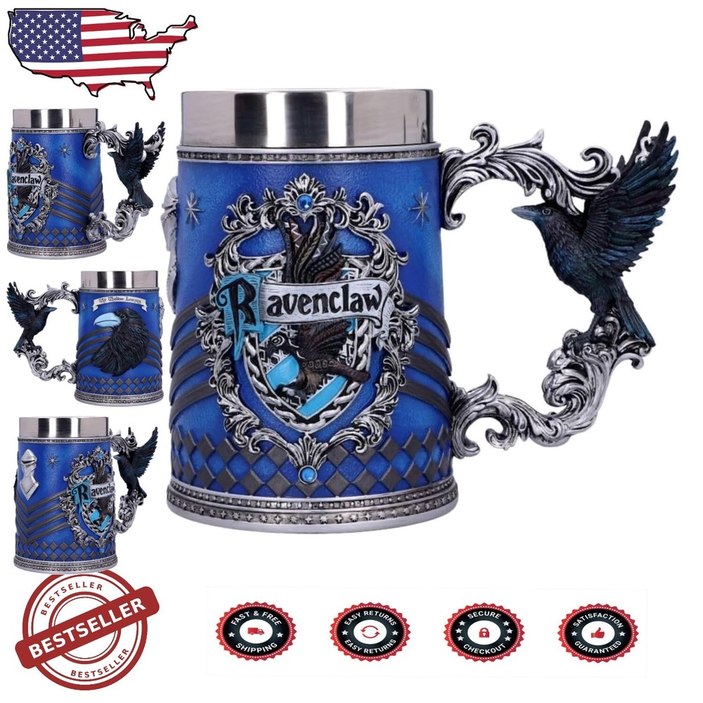 Elegant Ravenclaw Hogwarts Collectible Bronze Resin Tankard
