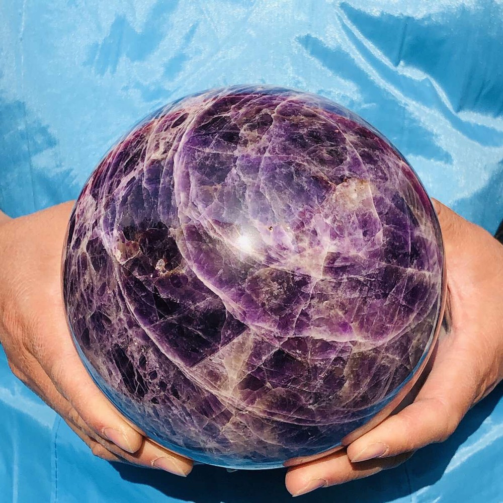Natural 3910G Dream Amethyst Quartz Crystal Sphere Ball for Healing 2695