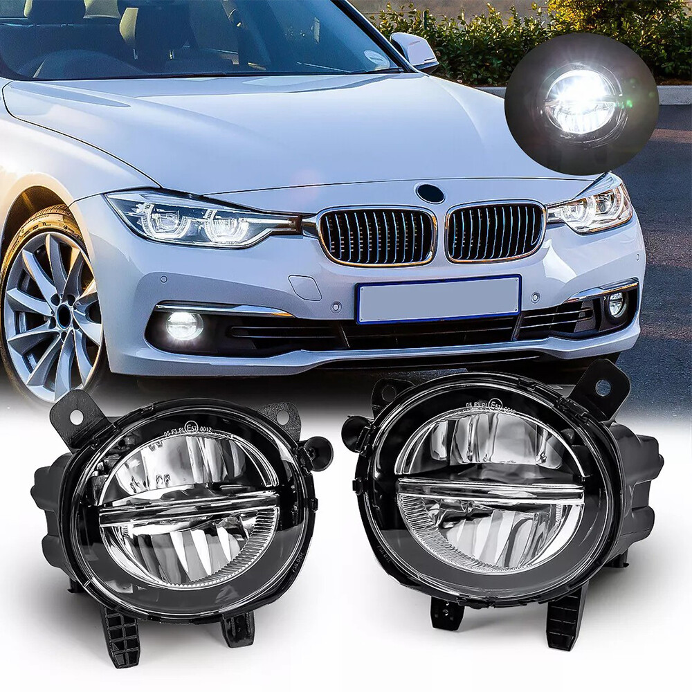2PCS For BMW 3 Series 320i 328d 328i 335i 340i 12-18 LED Fog Lights Driving Lamp