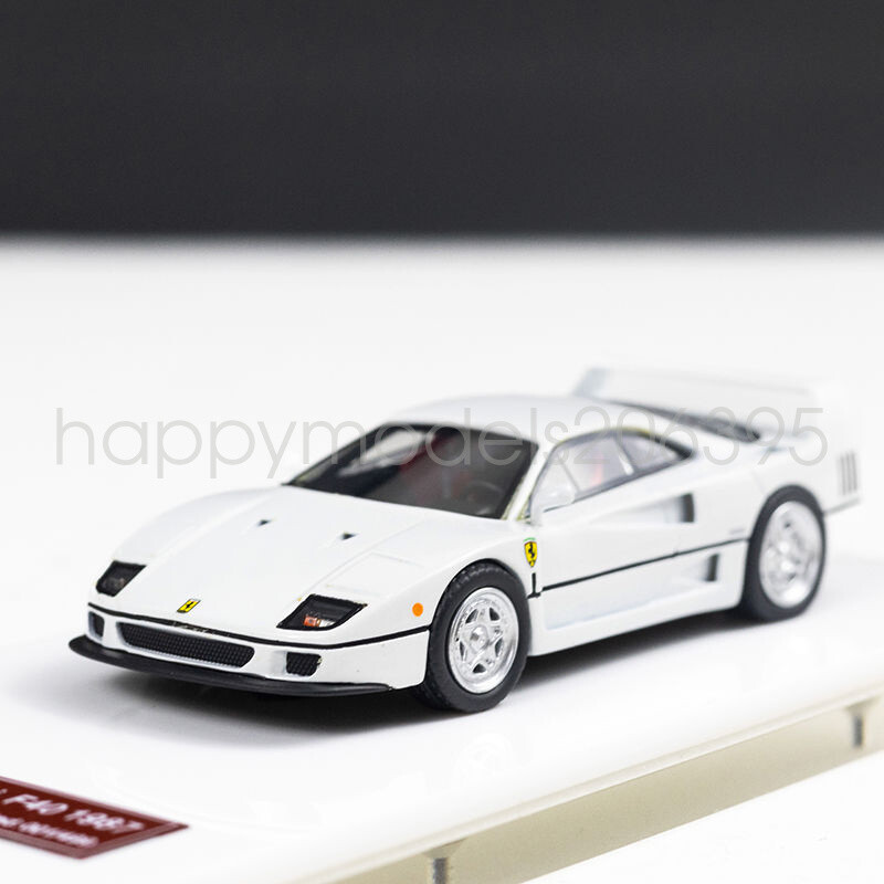 VMB 1:64 Scale White 1987 F40 Racing Sports Diecast Resin Car Collection