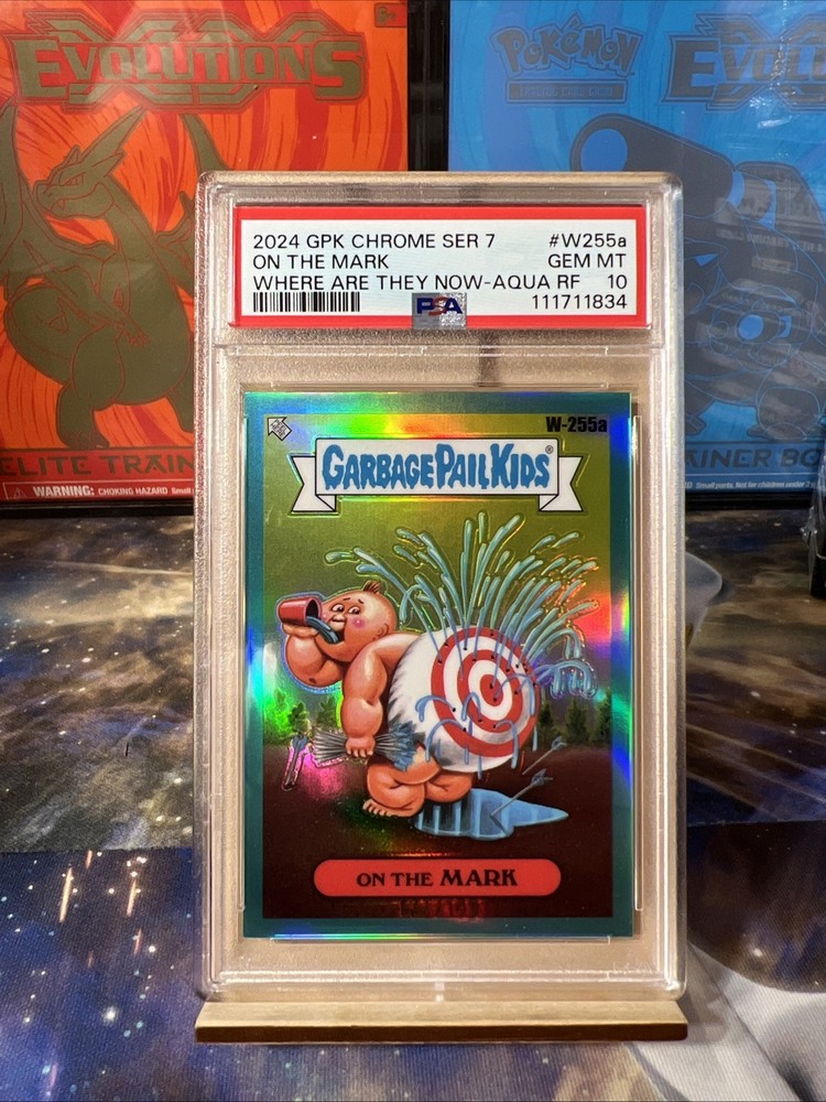2024 Garbage Pail Kids Chrome On The Mark Aqua Refractor PSA 10 Gem Mint Pop 1