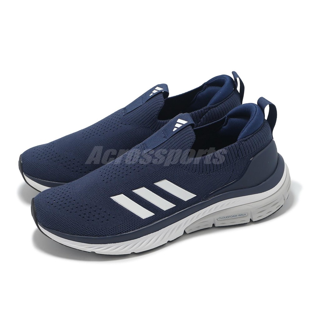 adidas Cloudfoam Walk Lounger Dark Blue Cloud White Women Casual Shoes ID4062
