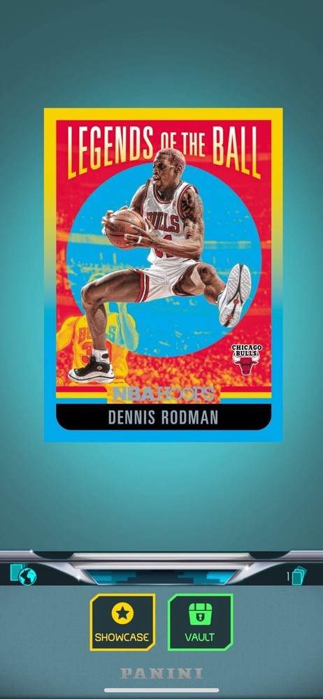 2021 Dennis Rodman NBA Hoops Legend Panini Dunk Digital Trading Card