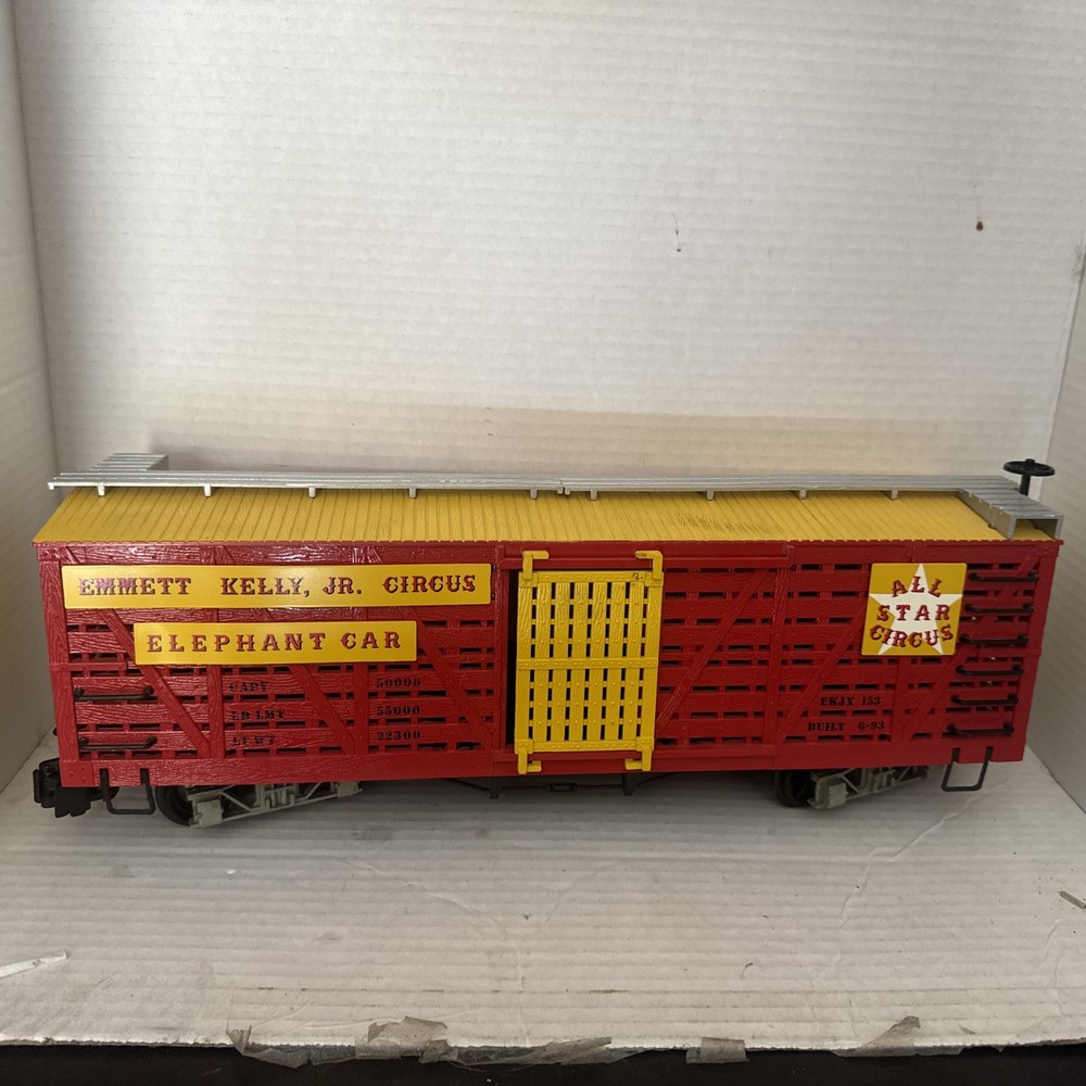 Bachmann G Scale Emmett RED circus All Star Elephant Car For Train Layout