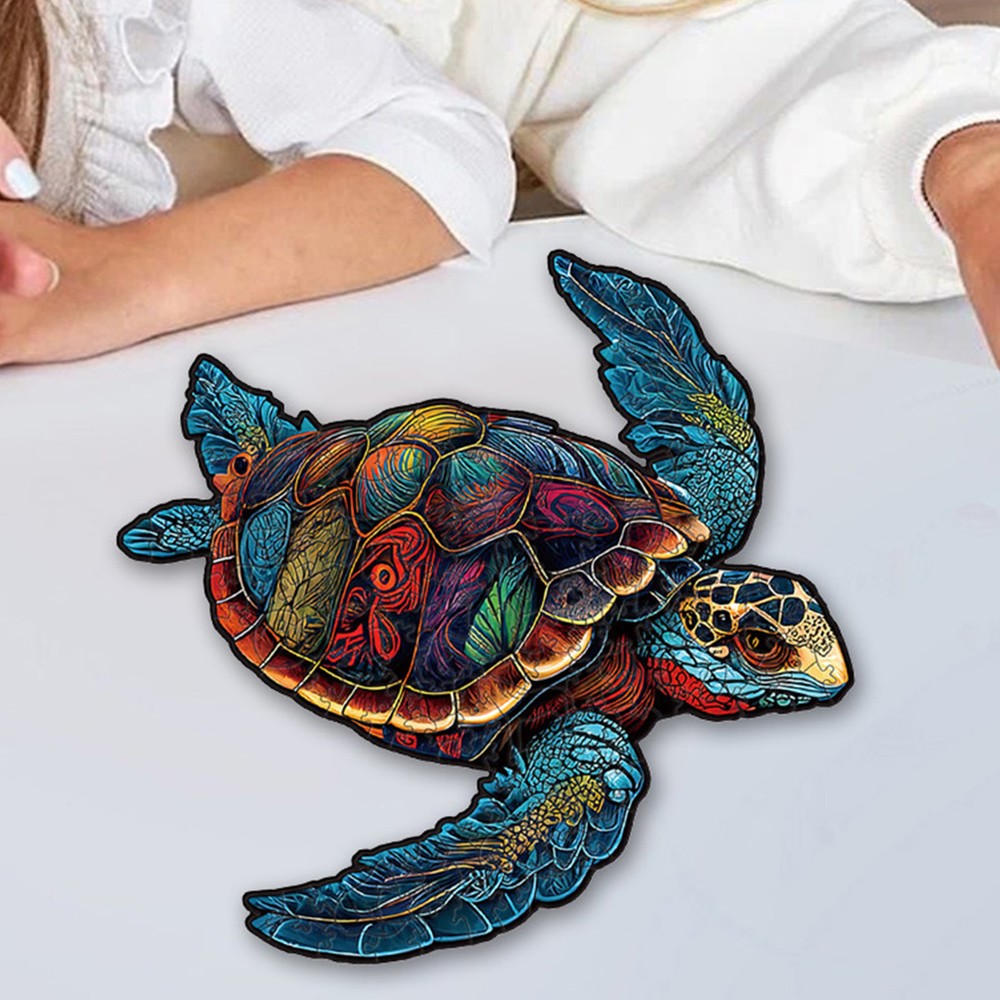 Wood Turtle Puzzle Sea Turtle Wooden Jigsaw Puzzles for Adults successful