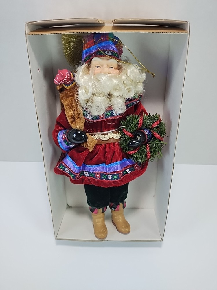 Vintage Dillard's Trimmings Santa Claus Christmas Tree Decoration
