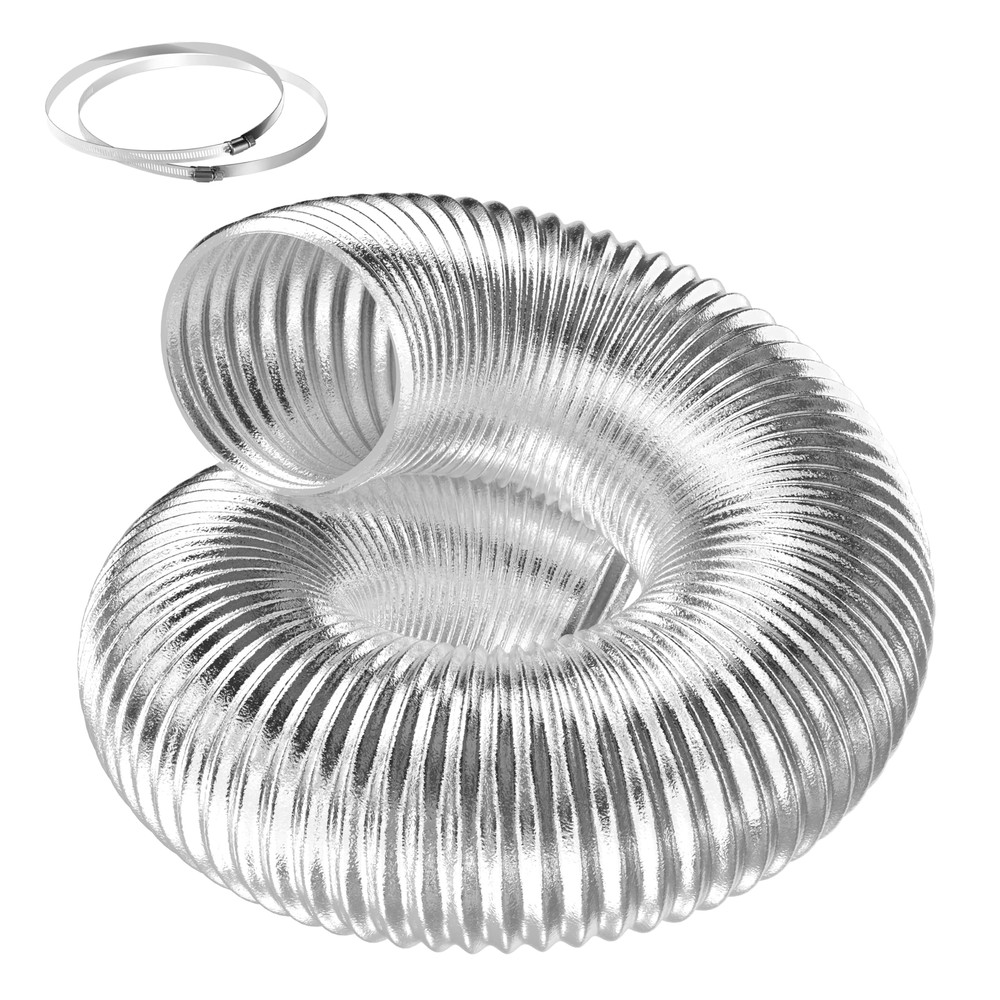 Dryer Vent Hose, Flexible 12 Inch Aluminum Ducting, Heavy Duty Three-Layer Pr...