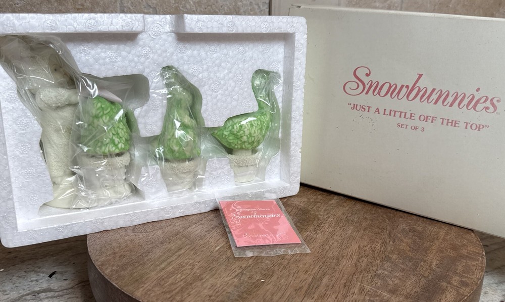 Dept 56 Snowbunnies Just A Little Off The Top Springtime Story Figurine New