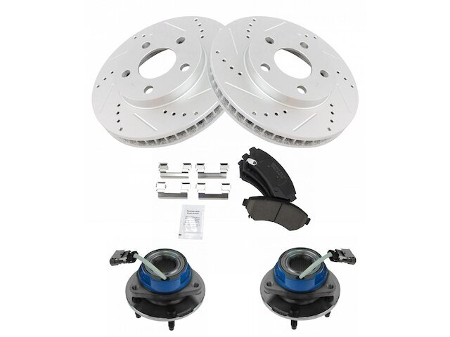 Front Brake Pad and Rotor and Wheel Hub Kit fits Buick LeSabre 2000-2005 39BNXN