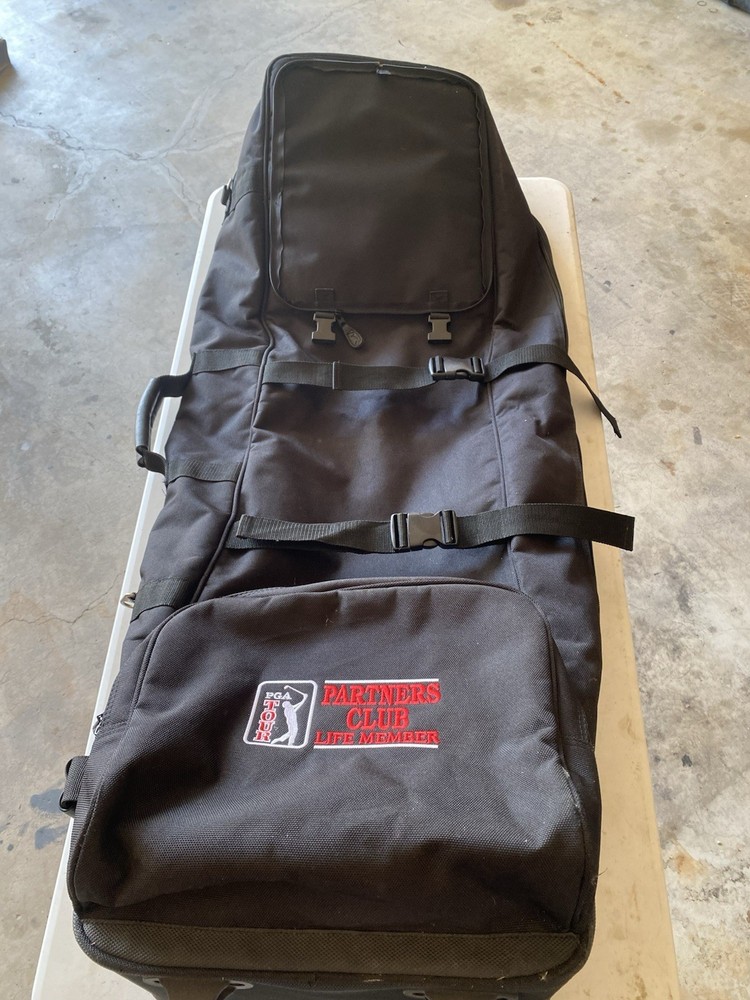 PGA Tour Partners Club Life Member Golf Airplane Travel Bag Wheels Black