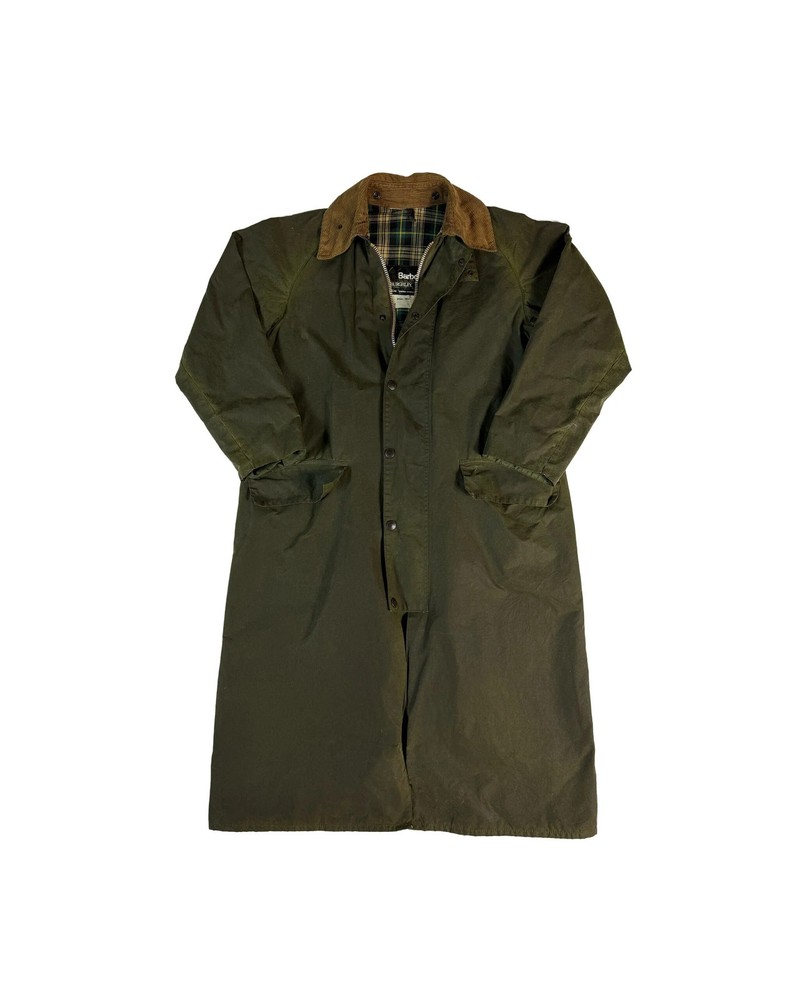 Barbour Coat Model BURGHLEY Vintage Year 1990 SIZE M Perfect Waxing