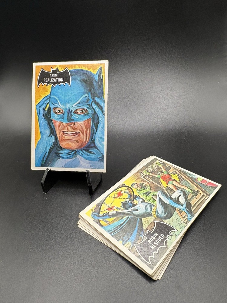 1966 TOPPS BATMAN BLACK BAT LOT 8 CARDS EX NATIONAL PERIODICAL