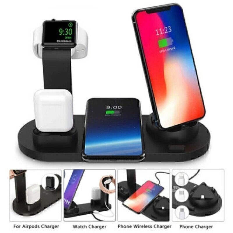 4-in-1 Wireless Charging Dock for Apple Watch & iPhone 11 Pro Max