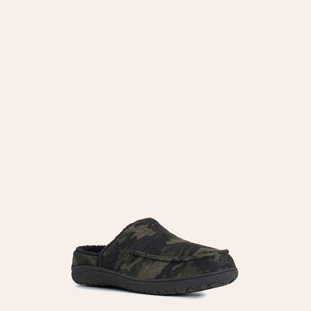 Ariat Men's Dark Camo Restful Comfort Slide Slipper, Camouflage, D Width, Auth