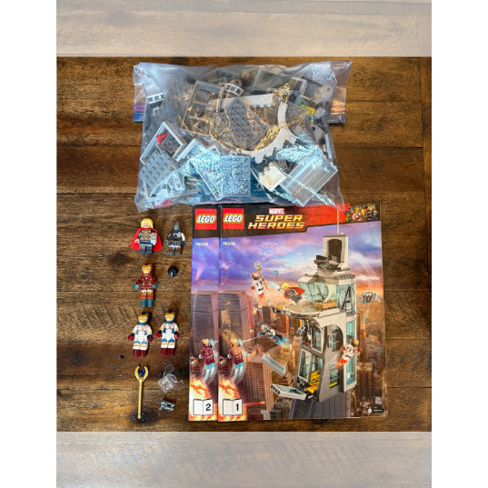Lego Attack on Avengers Tower Set 76038 100% Complete With Minifigs