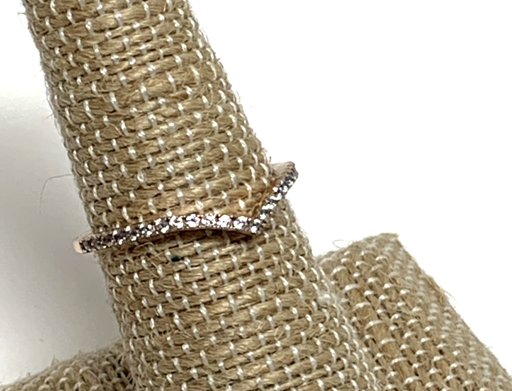ALE MET 52 Pandora Rose Gold Wishbone Ring Size 5.75 1.18gr Elegant Jewelry
