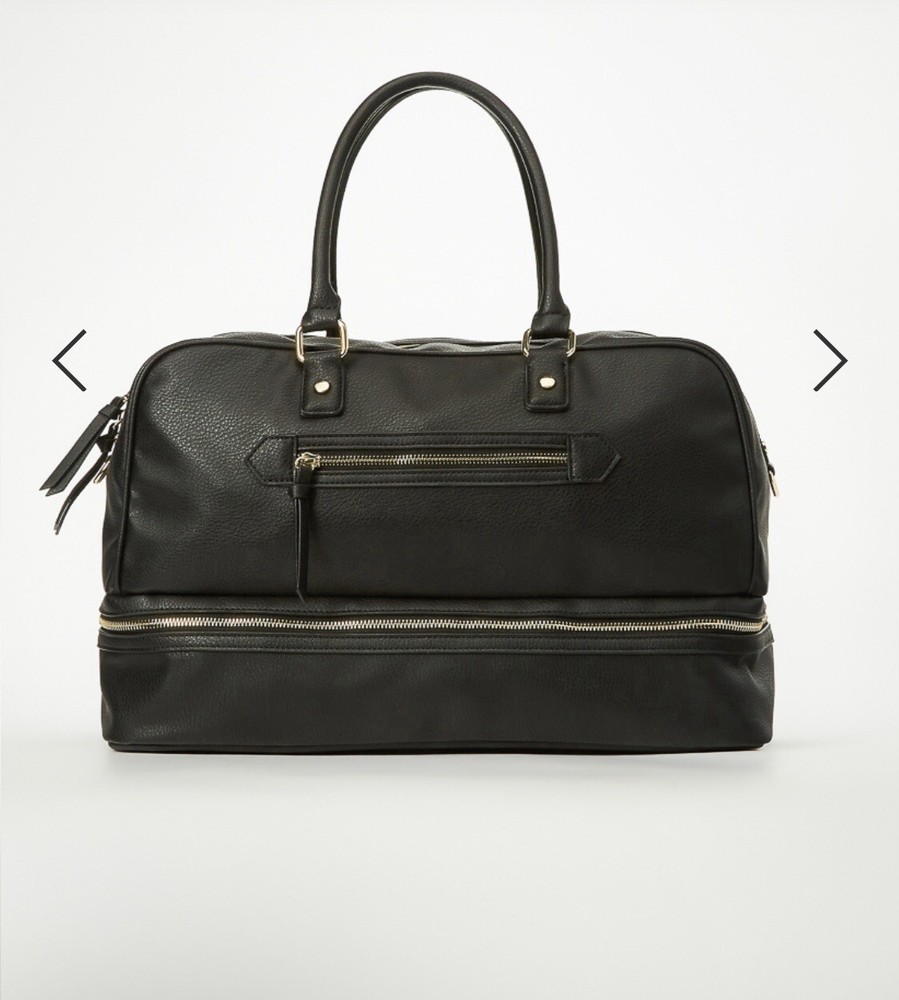 Just Fab Faux Leather Weekender Bag New With Tags