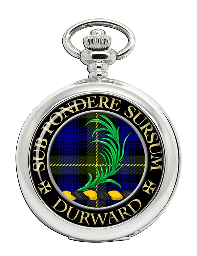 Durward Scottish Clan Engraved Vintage Pocket Watch