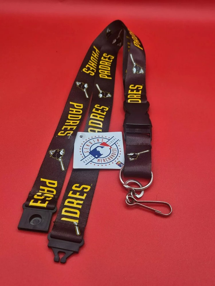 SAN DIEGO PADRES LANYARD NECK RELEASE KEYCHAIN MLB OFFICIAL MERCHANDISE