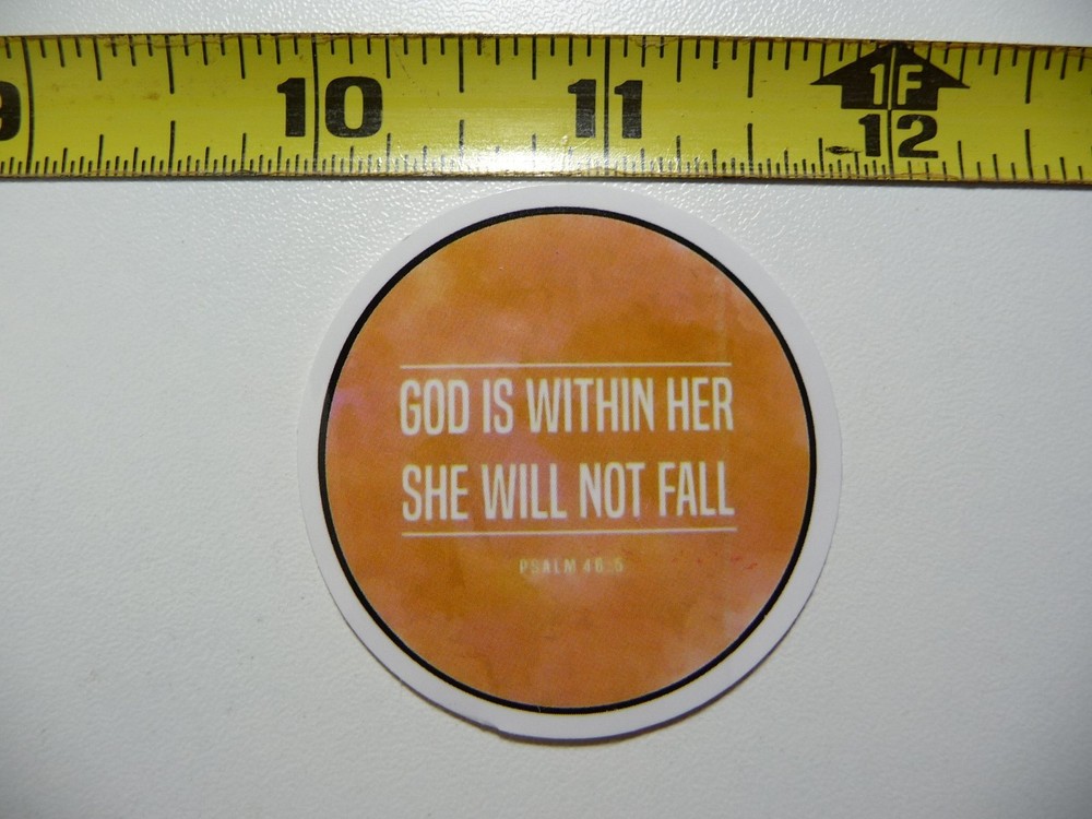 GOD WILL NOT FALL DECAL STICKER CHURCH CHRISTIAN FAITH BELIEF