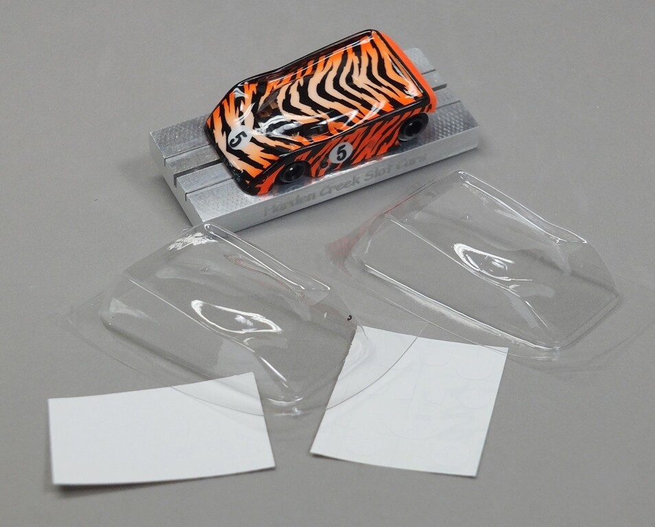 HO Slot Car Parts - Dome Turbo GTP Clear .010 Lexan Body  2 Each w/ Mask Kits !!