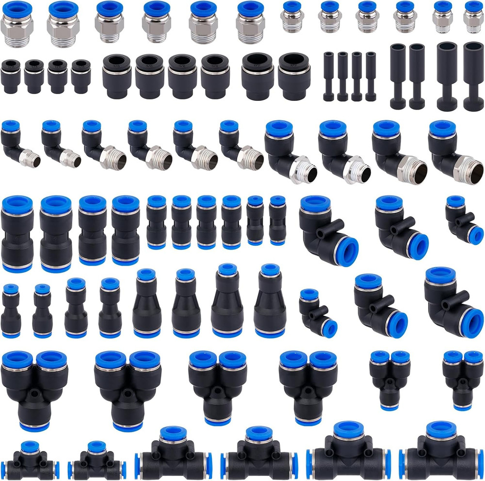 78 PCS Air Line Quick Connect Fittings 1/8