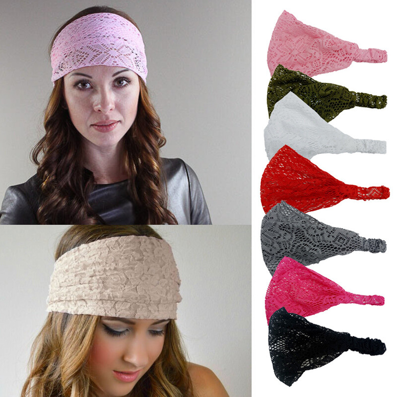 Chic Lace Bandana Head Wraps for Women and Girls Fashion Headband Accessories