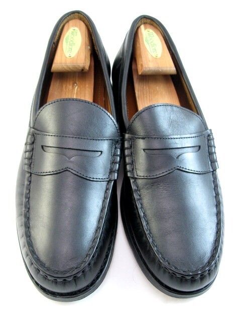 Allen Edmonds Newman Mens Black Leather Penny Loafers Size 8.5 D 490N