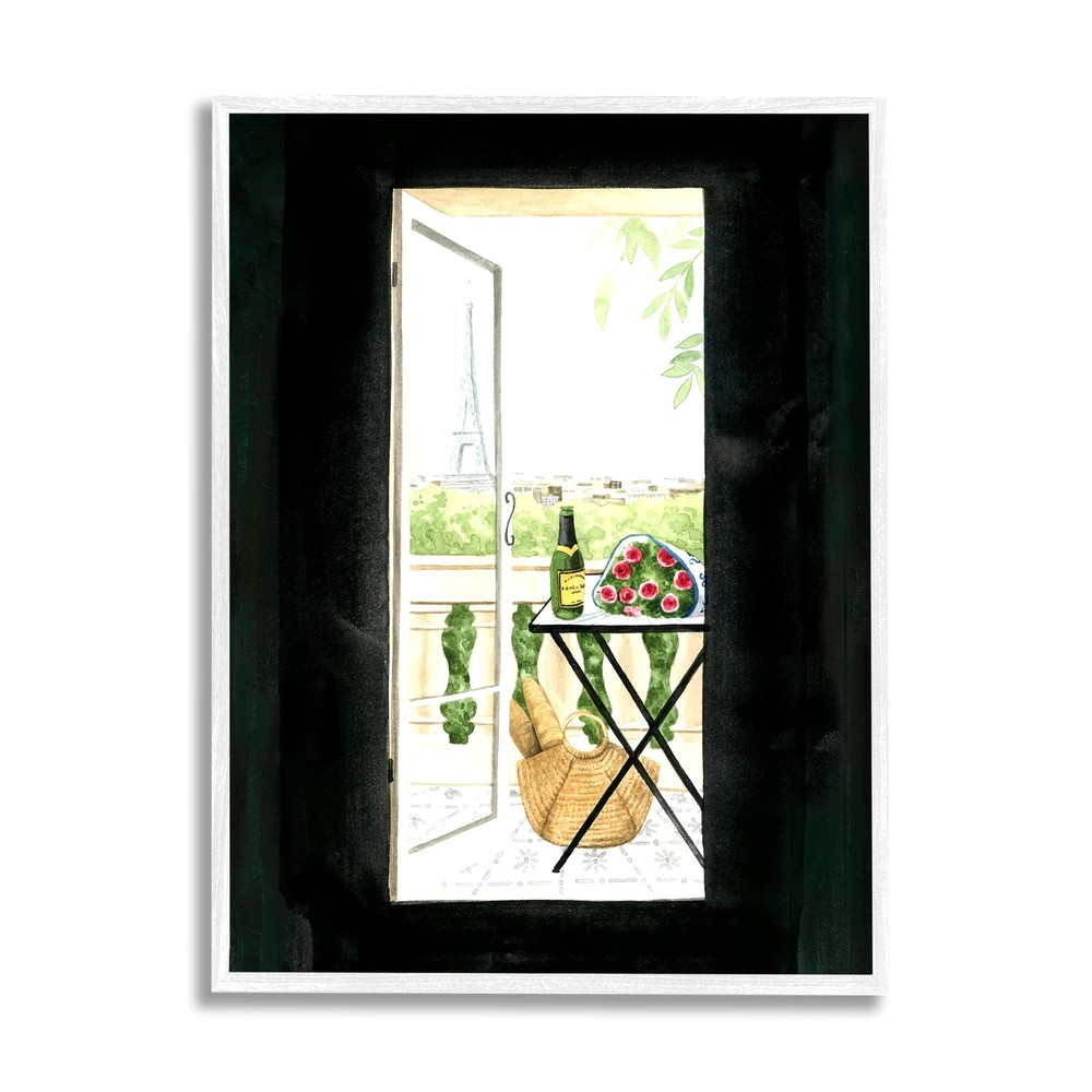 Stupell Industries Parisian Room Entryway Classic European Balcony Opening, D...