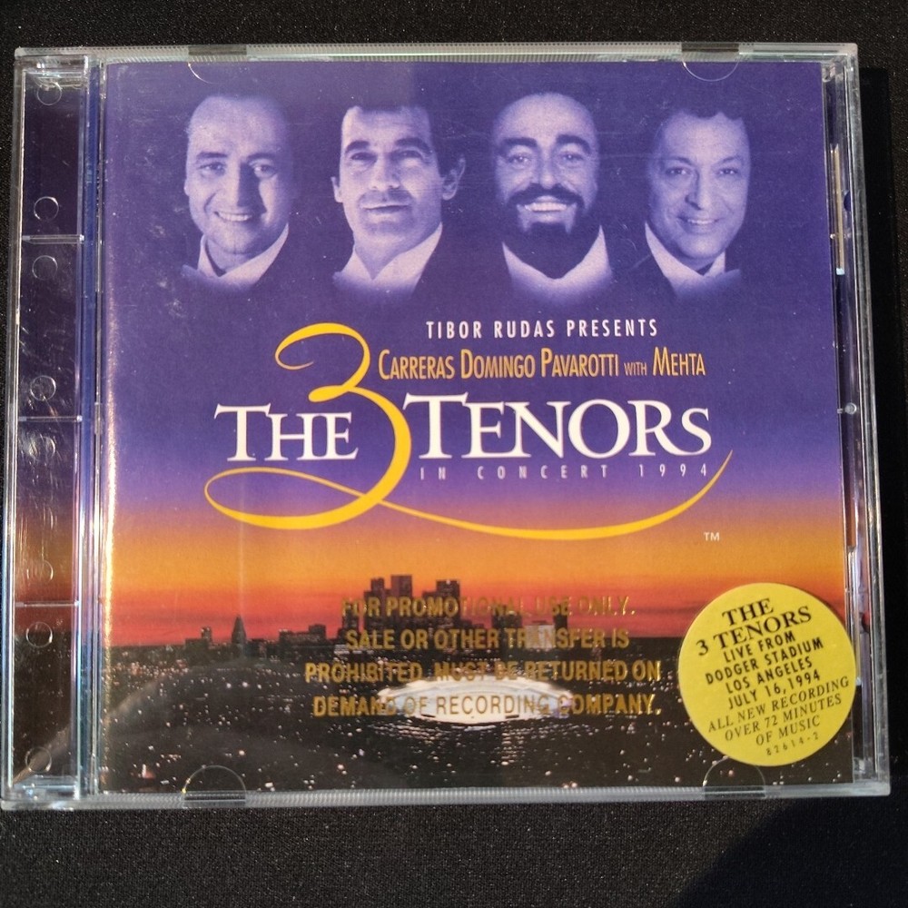 In Concert 1994 by Pavarotti / Domingo / Carreras (CD, 1994) Promo Gold Stamped