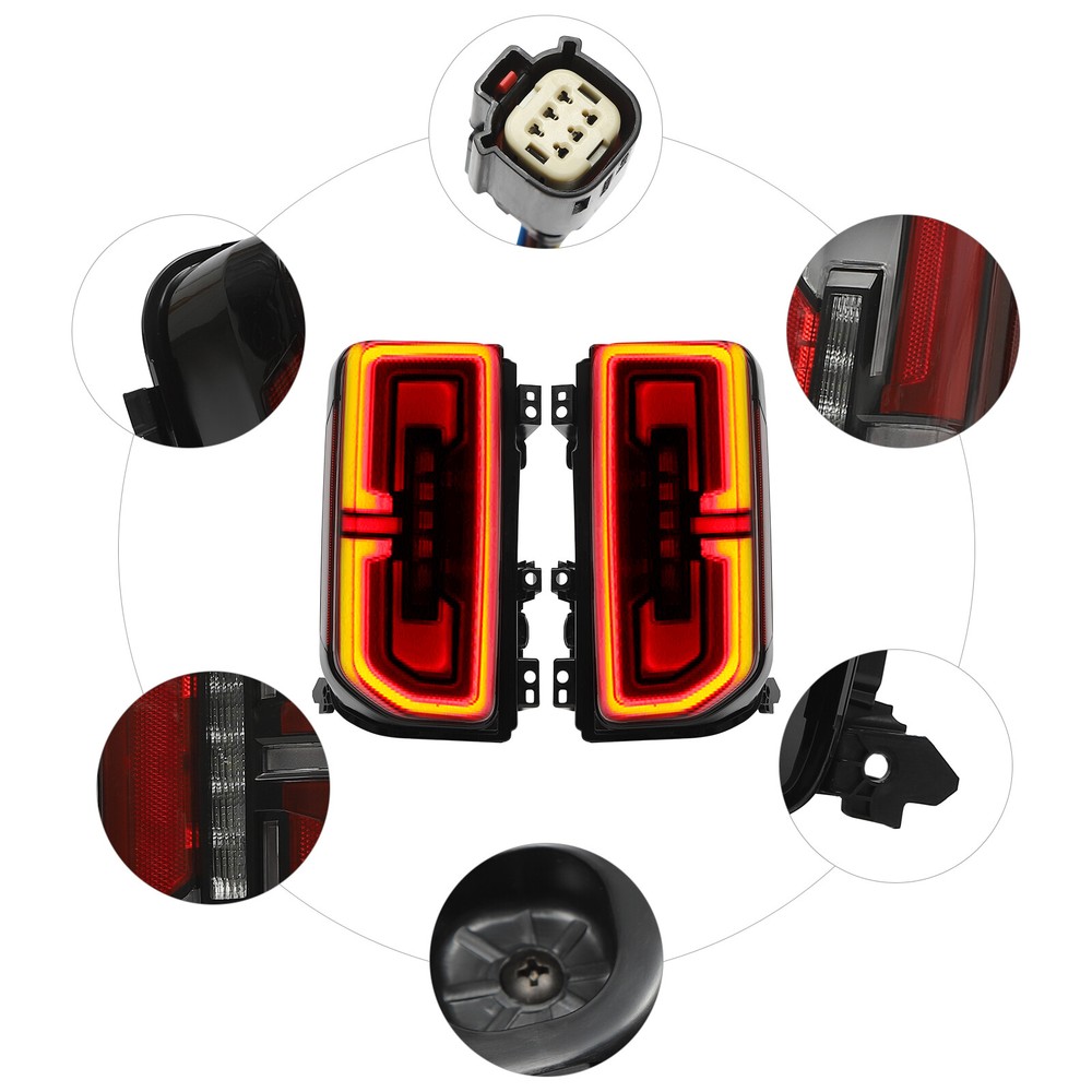 2021-2023 Ford Bronco LED Tail Light Assembly Pair with Bulbs