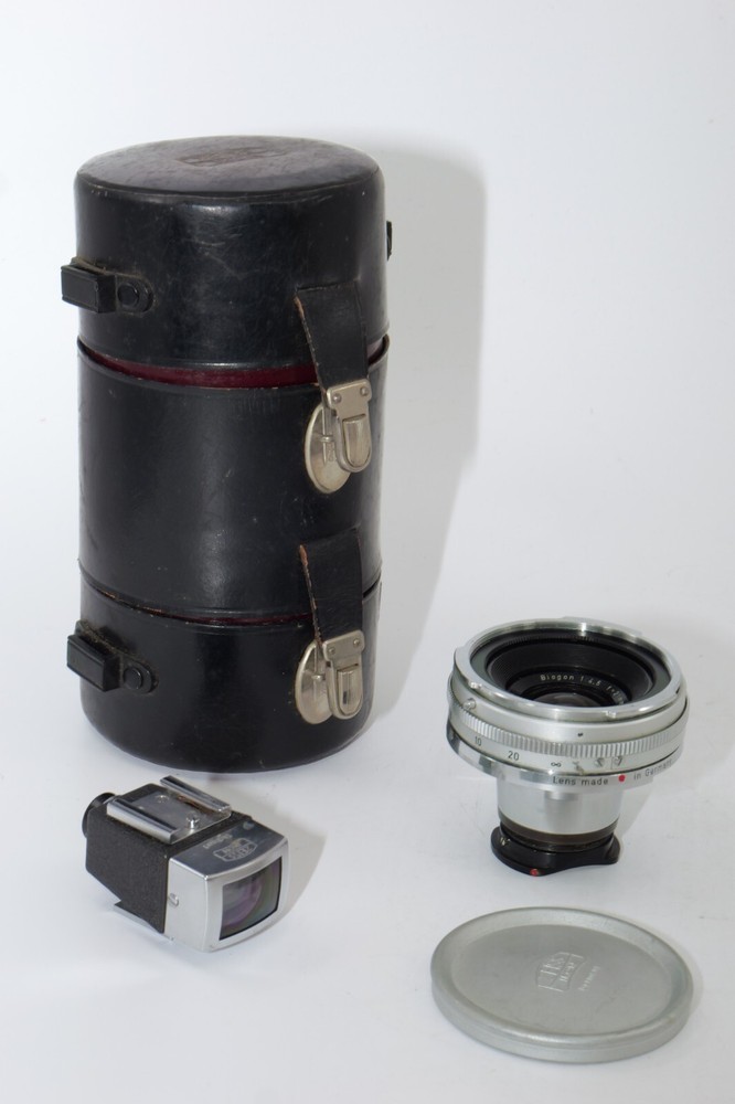 Zeiss Biogon 21mm f4.5 Contarex Wide Angle Lens with Finder Case Caps CLA