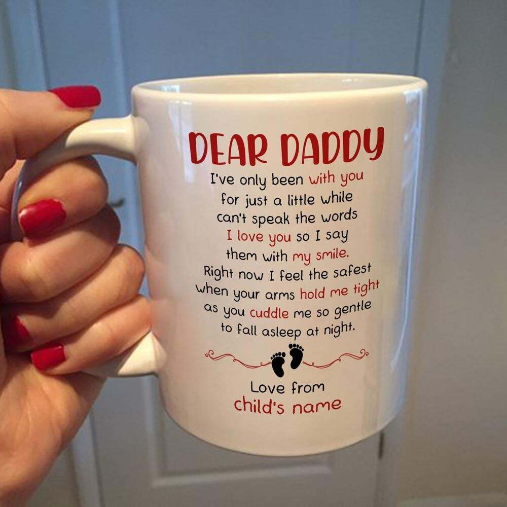 Personalized Fathers Day Mug Meaningful Gift For Dad From Daughter Or Son For