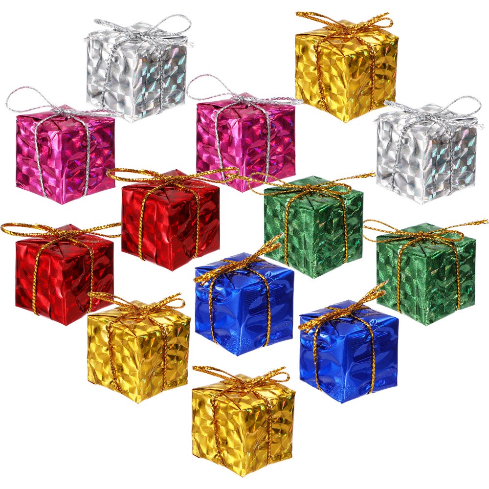 72-Piece Christmas Tree Plastic Pendant Decorations for Office or Home
