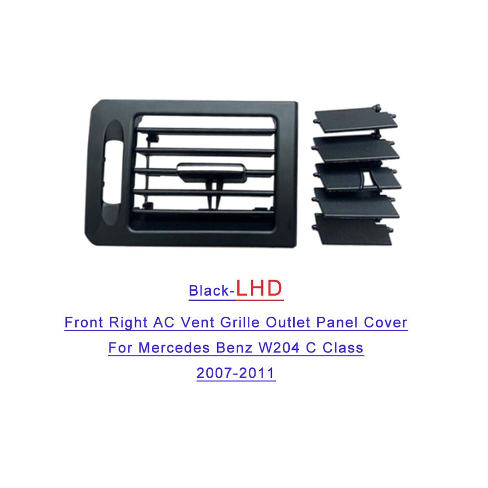 Black Front Right Side AC Vent Grille Outlet Panel Cover For Benz W204 07-11 LHD