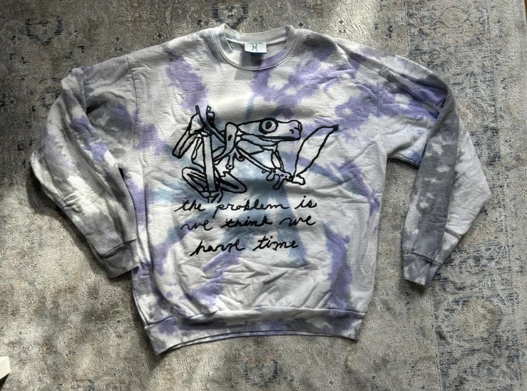 Online Ceramics Time Problem Graphic Crewneck Sweatshirt