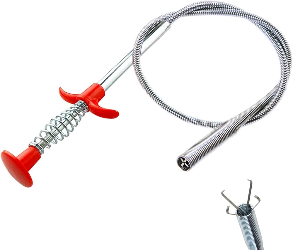 24-Inch Drain Snake Clog Remover & Gutter Cleaning Tool