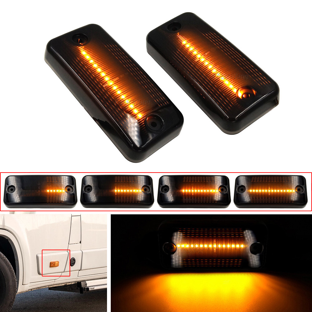 Black LED Turn Signal Side Marker Light For MAN F 2000  KC1
