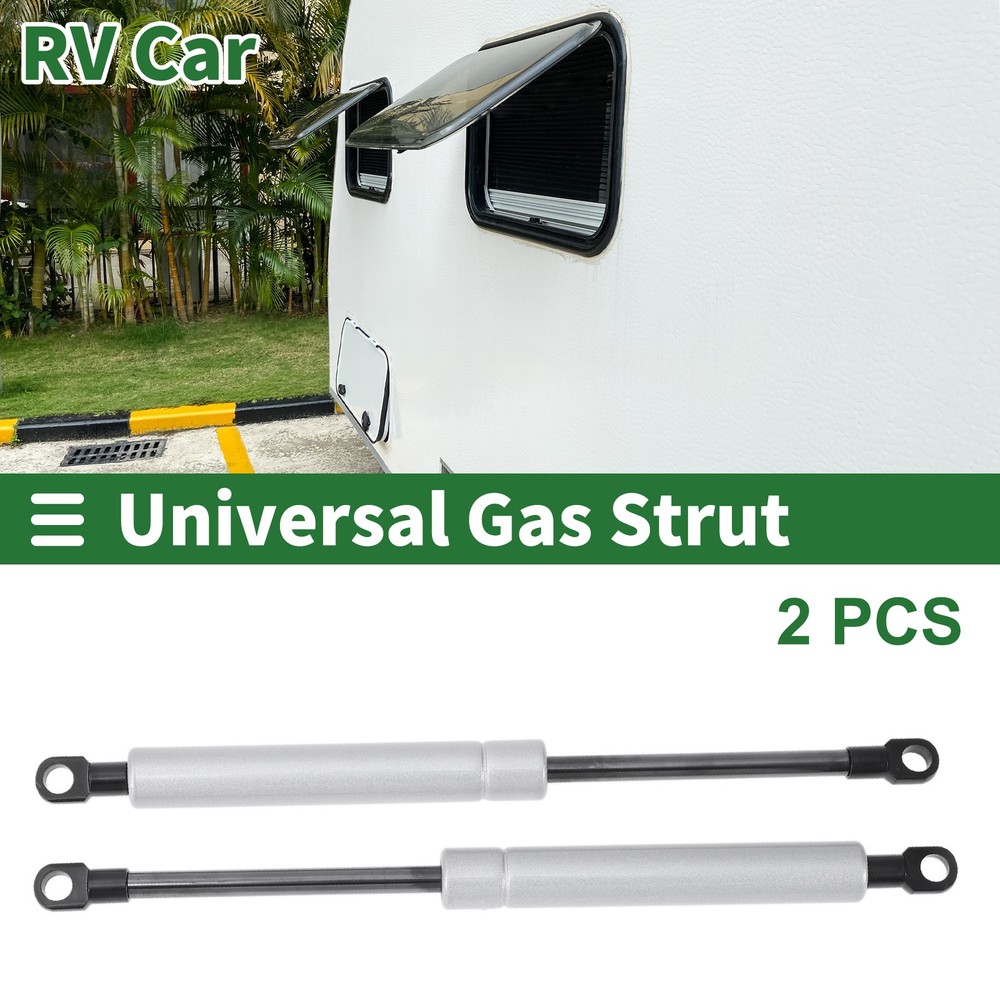 200N 250mm Gas Struts 2 Pack Silver Carbon Steel Gas Springs 9.84 Inch