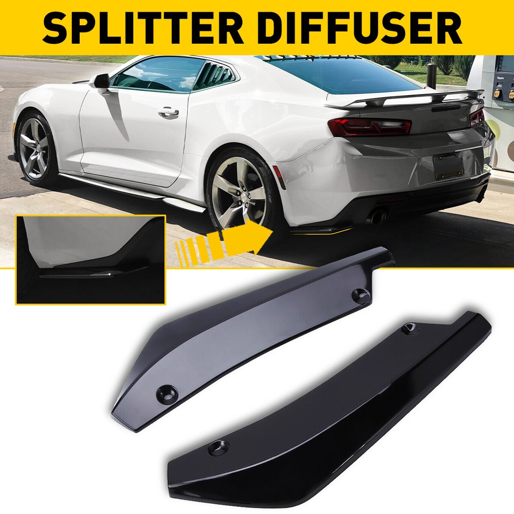 Ford 01-21 Mustang Rear Bumper Lip Spoiler Diffuser Canard Splitters A+