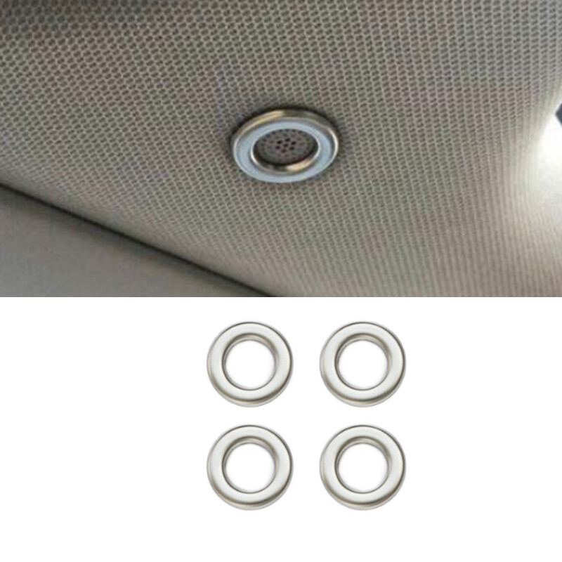 Silver Titanium Top Roof Speaker Sound Ring Trim Fit For Benz GLE GLS 2020-2024