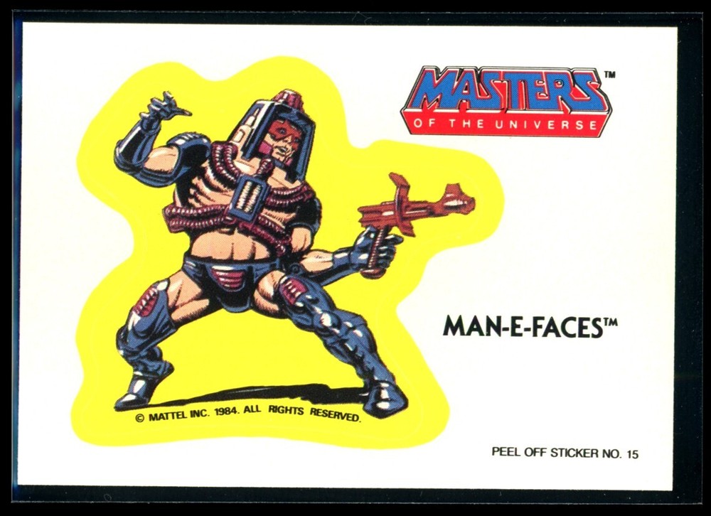 Vintage 1984 MOTU Man-E-Faces Sticker #15 NM C4 Condition  