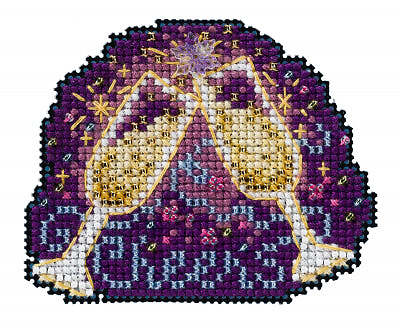 Mill Hill Cheers New Year Cross Stitch DIY Magnet Kit-image