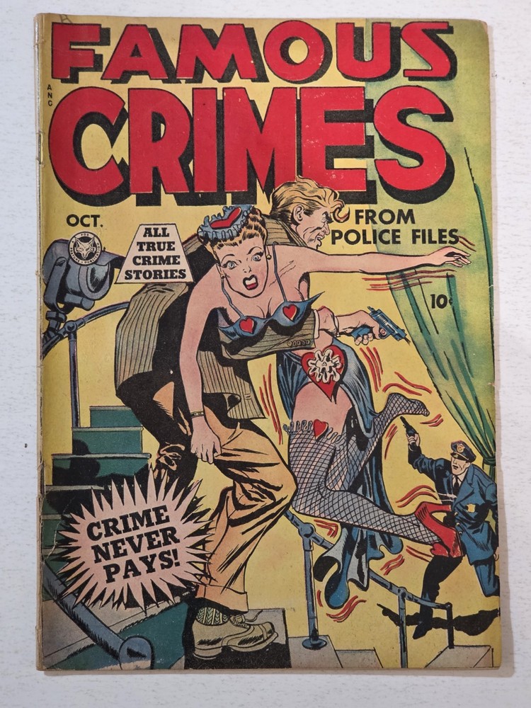 Famous Crimes #3 VG-Fox Features GGA Cover 1948 Used in SOTI Pre-Code Golden Age
