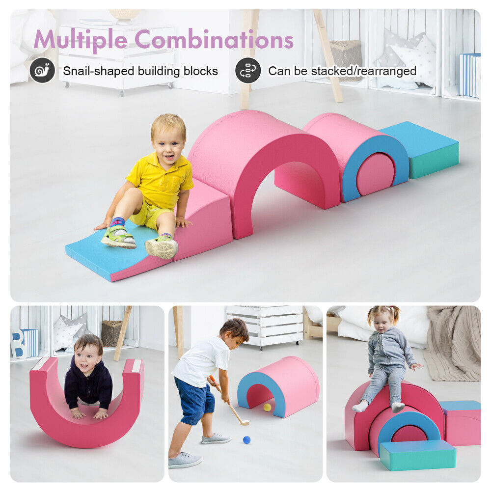 Foam Climbing Blocks Soft Climbing Indoor Set for Toddlers and Preschoolers 5Pcs